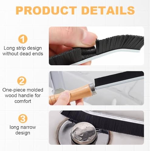 Efficient Crevice Cleaning Brush Set for Tile and Bathroom Cleaning