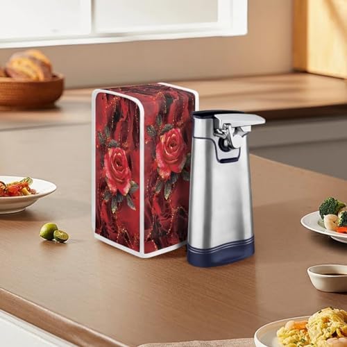 Red Rose Can Opener Cover Durable and Stylish
