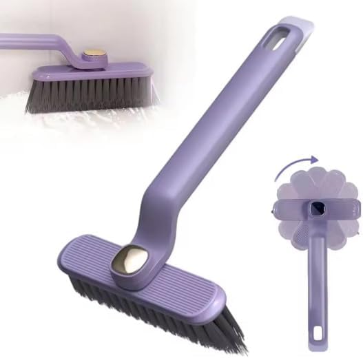 360-Degree Rotating Gap Cleaning Brush - Long Handle Purple