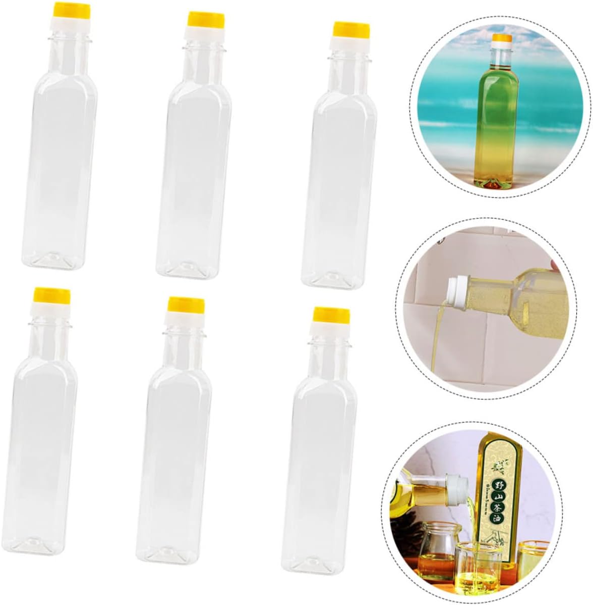 HOLIDYOYO 500ml Kitchen Oil Dispenser Bottles Set of 6