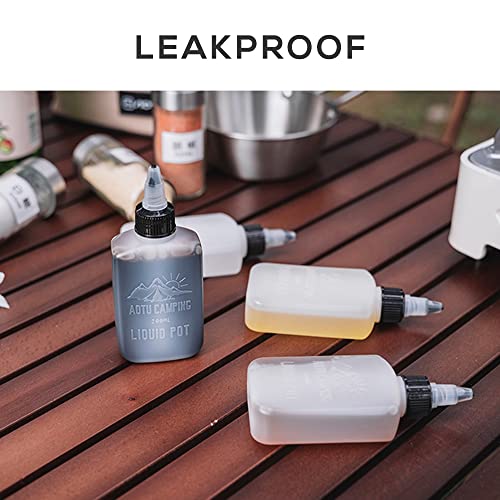 Heiou 4-Pack Outdoor Condiment Bottles Camping BBQ Picnic Travel Friendly Design