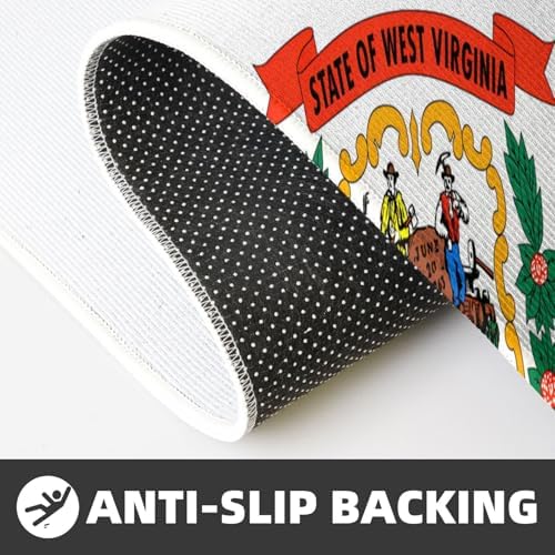 West Virginia Flag Kitchen Mats - Non-Slip Waterproof Rust Resistant