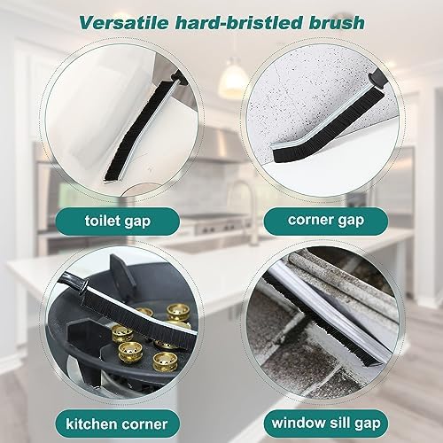 3-Piece Black Polypropylene Crevice Cleaning Brush Set