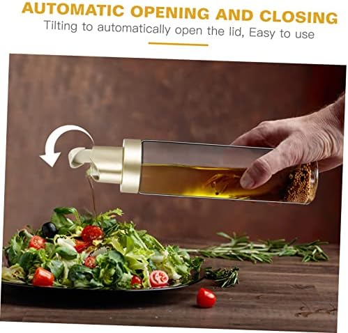 2-Piece Leak-Proof Glass Olive Oil Bottles Set for Kitchen
