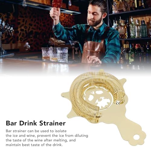 Multifunctional Detachable Professional Bar Strainer for Bartenders Gold