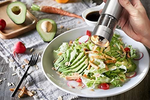 GZOOGHOME 2-Piece Electric Salt and Pepper Mill Set