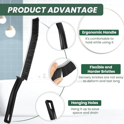 6-Piece Set of Hard Bristle Crevice Cleaning Brushes for Home Use