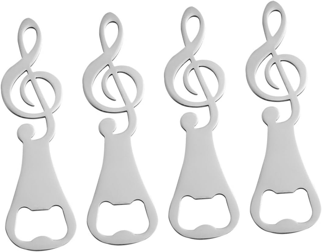 4-Pack Stainless Steel Bottle Opener Set for Wine Beer More