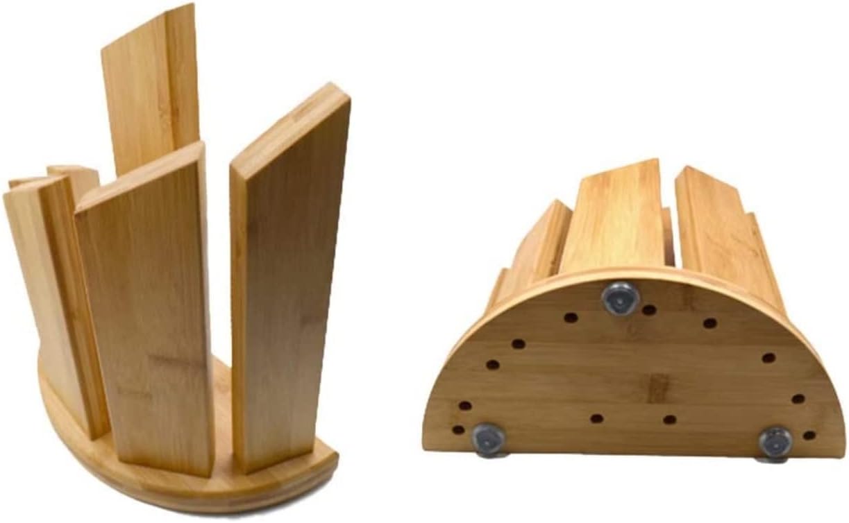 ZAEGO Magnetic Knife Block Wooden Holder