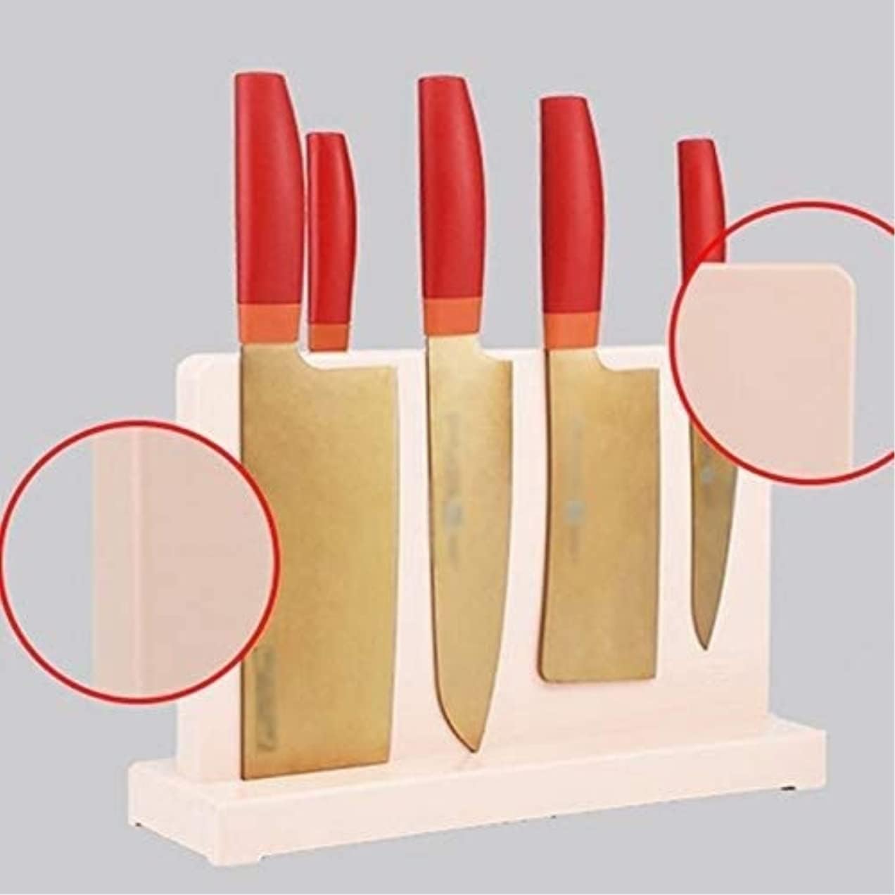 ZAEGODouble-Side Magnetic Resin Kitchen Knife Holder for Counter