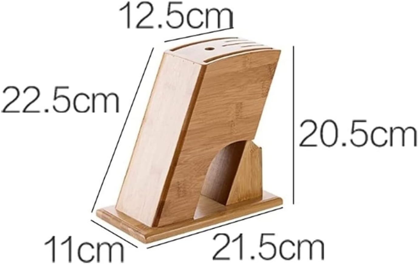 Zaego Bamboo Kitchen Knife Holder Block