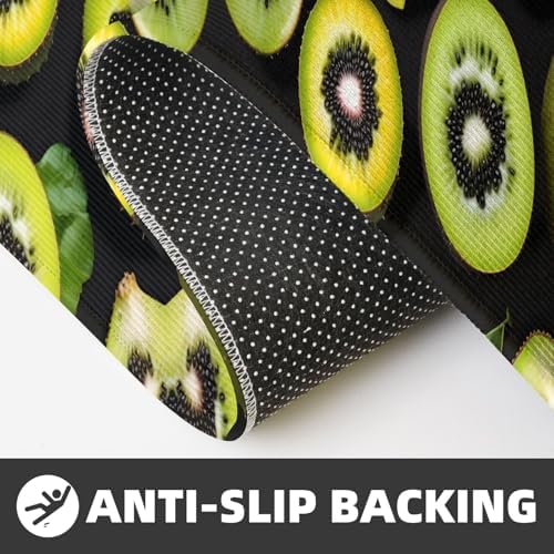 Experience the perfect kitchen floor with JxWCher Green Kiwi Print Rugs