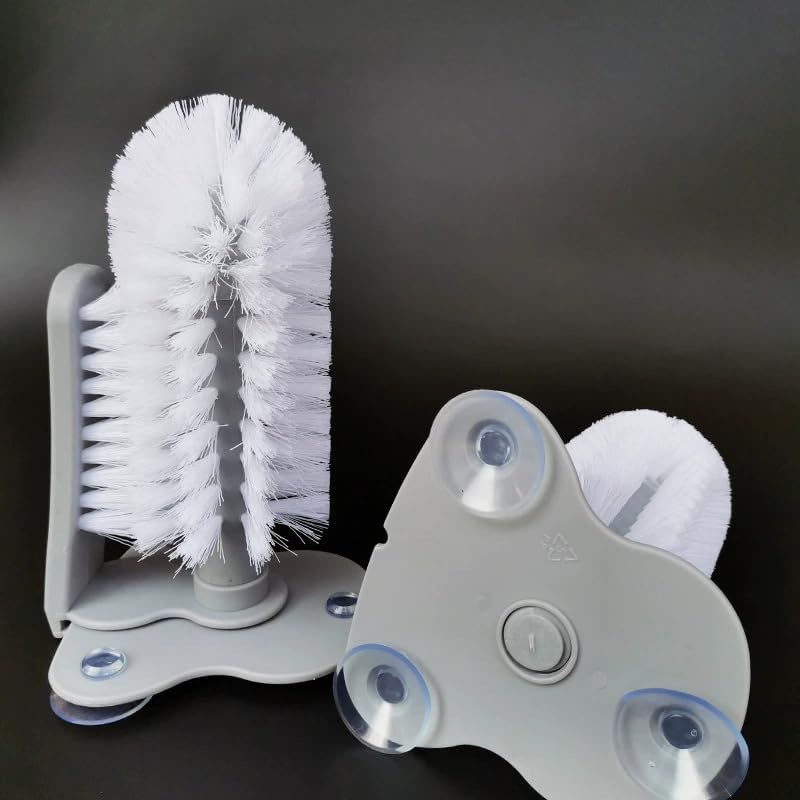 Wall-Mounted 360-Degree Kitchen Cup Brush Automatic Glass Cleaner