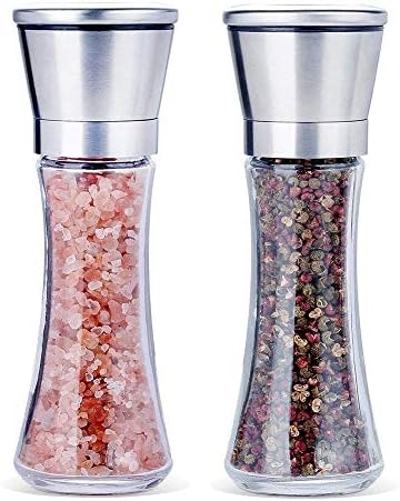 Chelory Salt Pepper Mill Set - Premium Adjustable