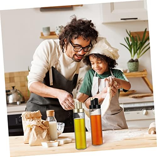 2-Piece Leak-Proof Glass Olive Oil Bottles Set for Kitchen