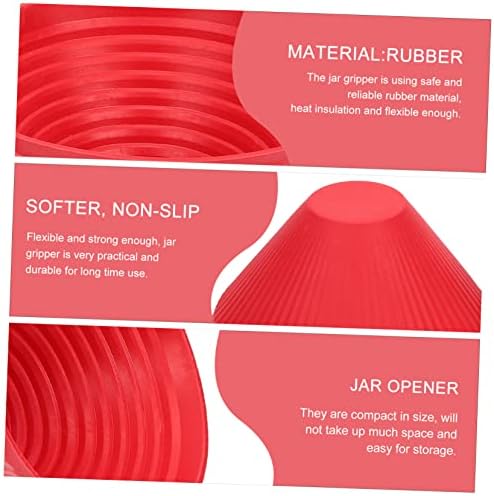 6pc Set of Adjustable Jar Openers with Rubber Grips and Can Opener