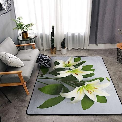 Lily Flowers 63x48in Floor Mat