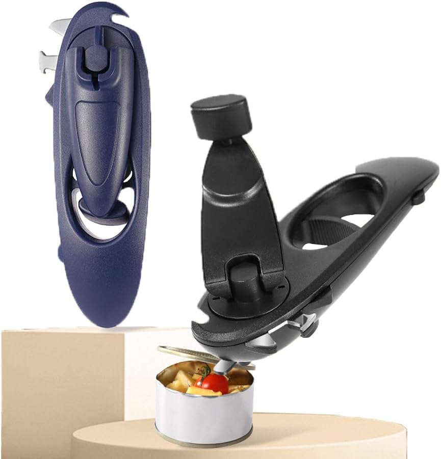 SWISH Can Opener Smooth Edge Stainless Steel C opener with 360-Degree Rotation