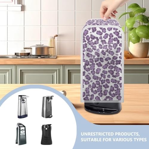 Purple Leopard Electric Can Opener Dust Cover