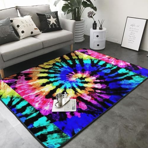 Exotic Tie-Dye Kitchen Floor Mat Soft Durable Non-Slip