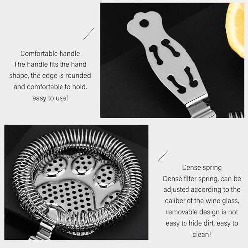 Cocktail Strainer Stainless Steel Bar StrainerProfessional Grade