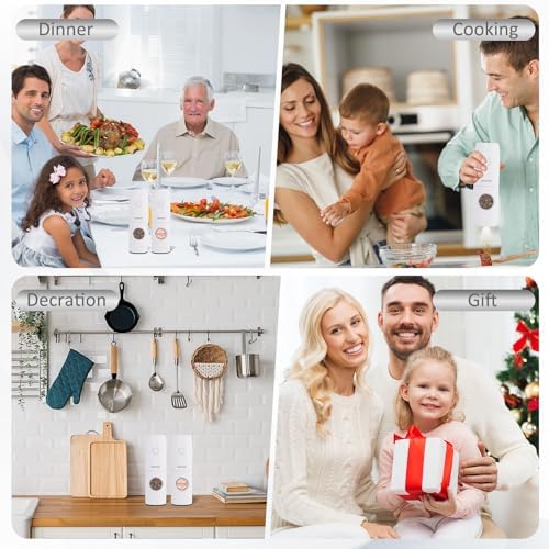 Adjustable Coarseness Rechargeable Salt Pepper grinder Set with LED Lights