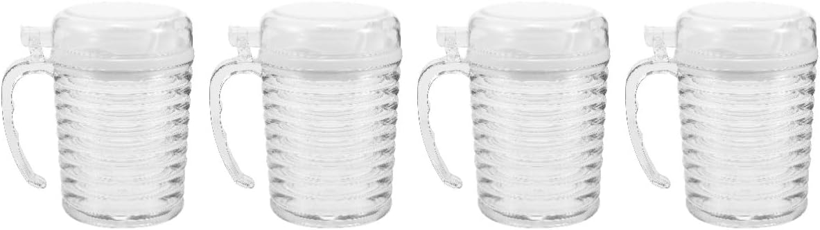 4PCS Plastic Condiment Bottles Set of 4