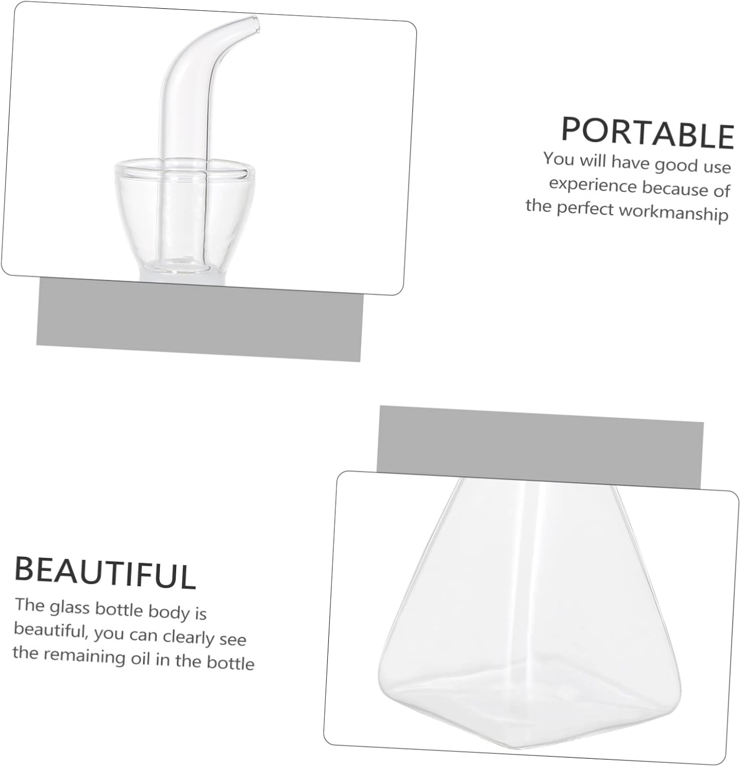 Ciieeo 120ml Glass Oil Bottle - Multi-Purpose Kitchen Storage