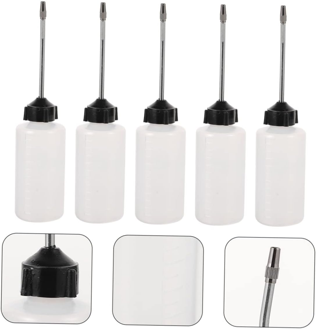5-Piece Oil Can Dispenser Set with Iron Mouth Replaceable Brush