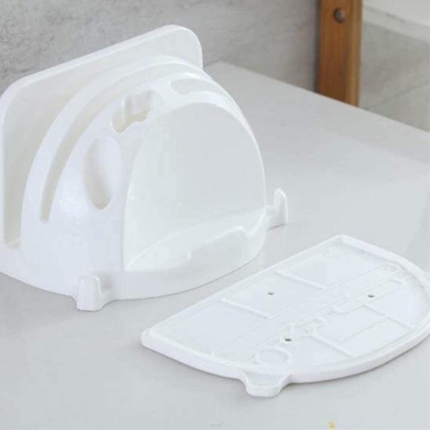 ZAEGO Universal Knife Block with Water Tray - White