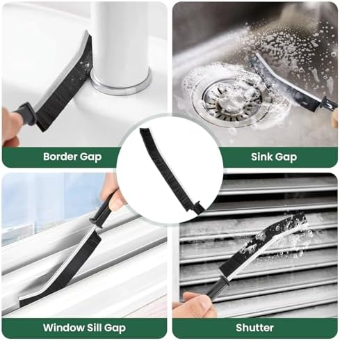 6-Piece Set of Hard Bristle Crevice Cleaning Brushes for Home Use