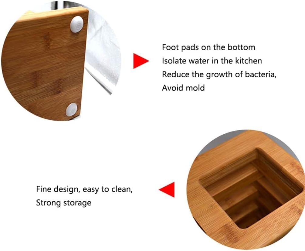 Zaego Durable Kitchen Knife Holder - Bamboo Knife Rack for Countertops