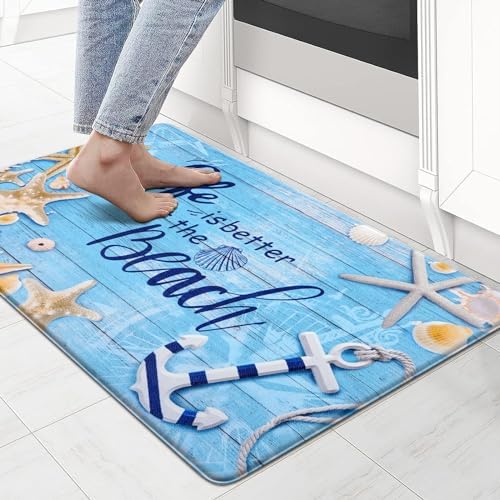 Perfect Coastal Comfort Mat for Kitchen Standing