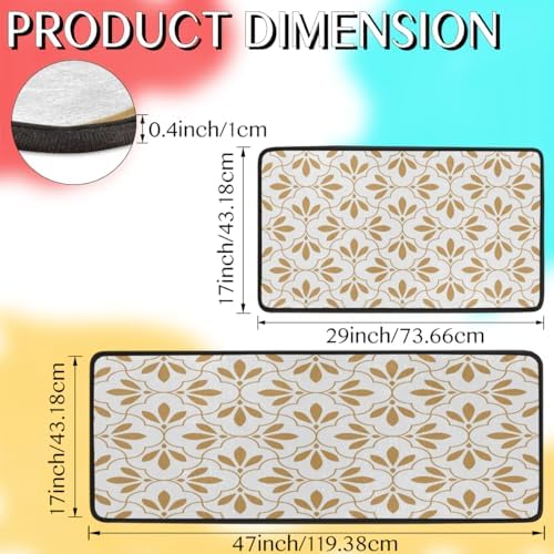 DUCANLL 2-Piece Anti-Fatigue Kitchen Mat Set