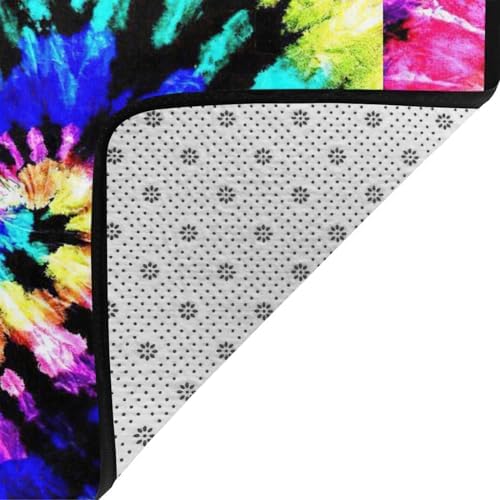 Exotic Tie-Dye Kitchen Floor Mat Soft Durable Non-Slip