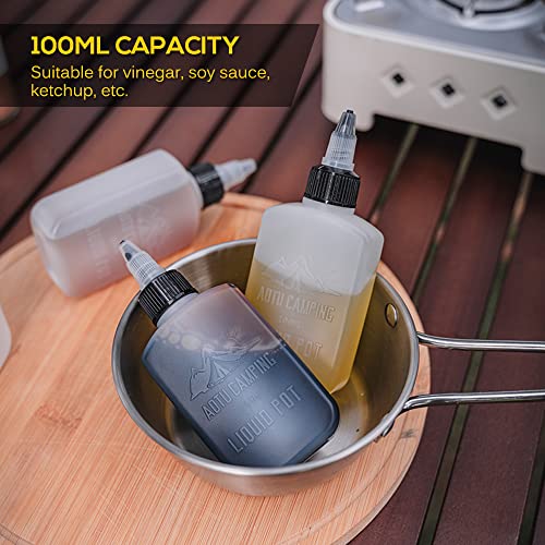 Heiou 4-Pack Outdoor Condiment Bottles Camping BBQ Picnic Travel Friendly Design