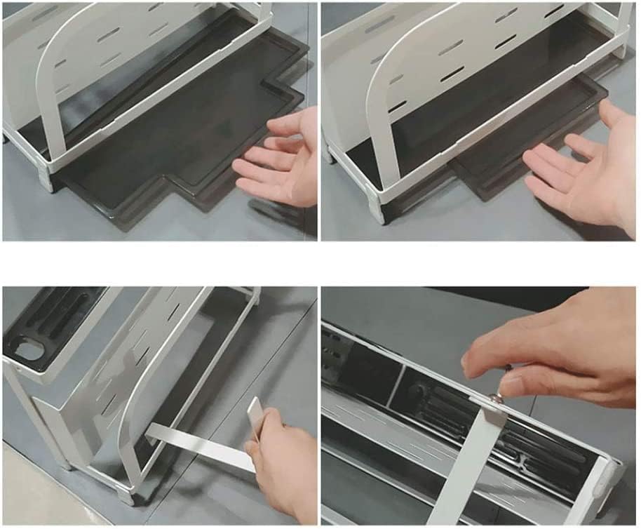 Stainless Steel Kitchen Knife Holder with Tiered Design
