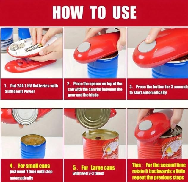 Electronic Can Opener for Kitchen Use