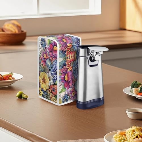 ZUXONGSY Bohemian Flower Can Opener Cover Durable Stylish Electric Can Opener Dust Cover
