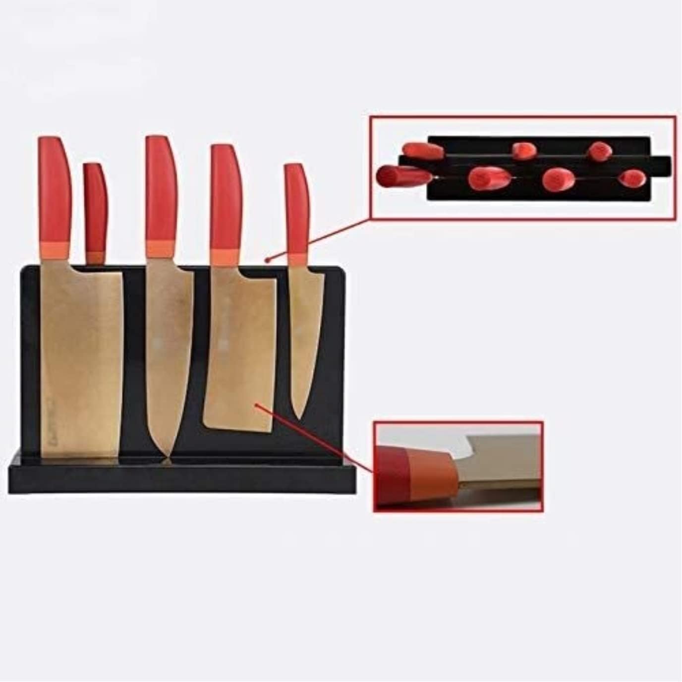 ZAEGODouble-Side Magnetic Resin Kitchen Knife Holder for Counter