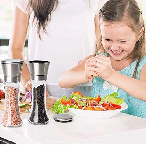 Chelory Salt Pepper Mill Set - Premium Adjustable