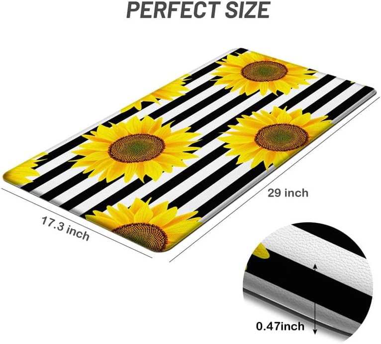 Sunflower Kitchen Mats Durable Anti-Fatigue Kitchen Mat for Home Use