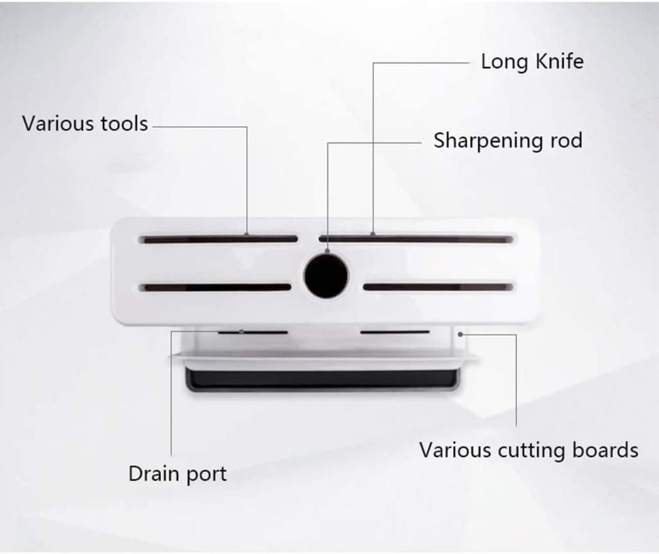 Durable Kitchen Knife Holder with 5-Slot Storage System