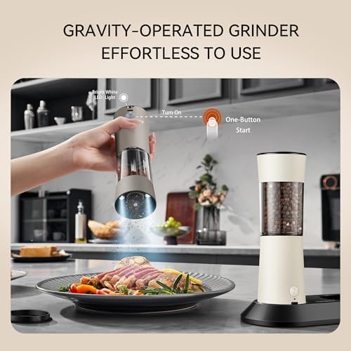 Ergonomic Salt and Pepper Grinder Set