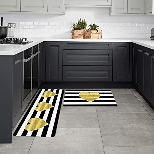Love Valentine Heart Kitchen Floor Mats 2PCS
