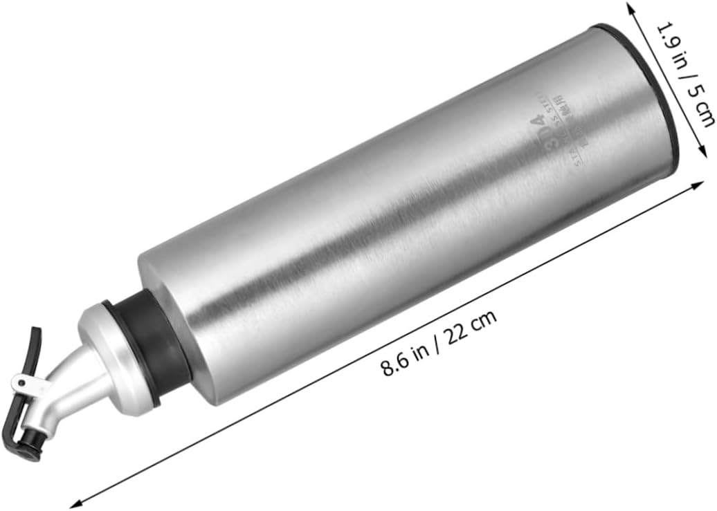CIYODO 304 Stainless Steel Oil Dispenser 250ml Leak-Proof Kitchen Condiment Bottle