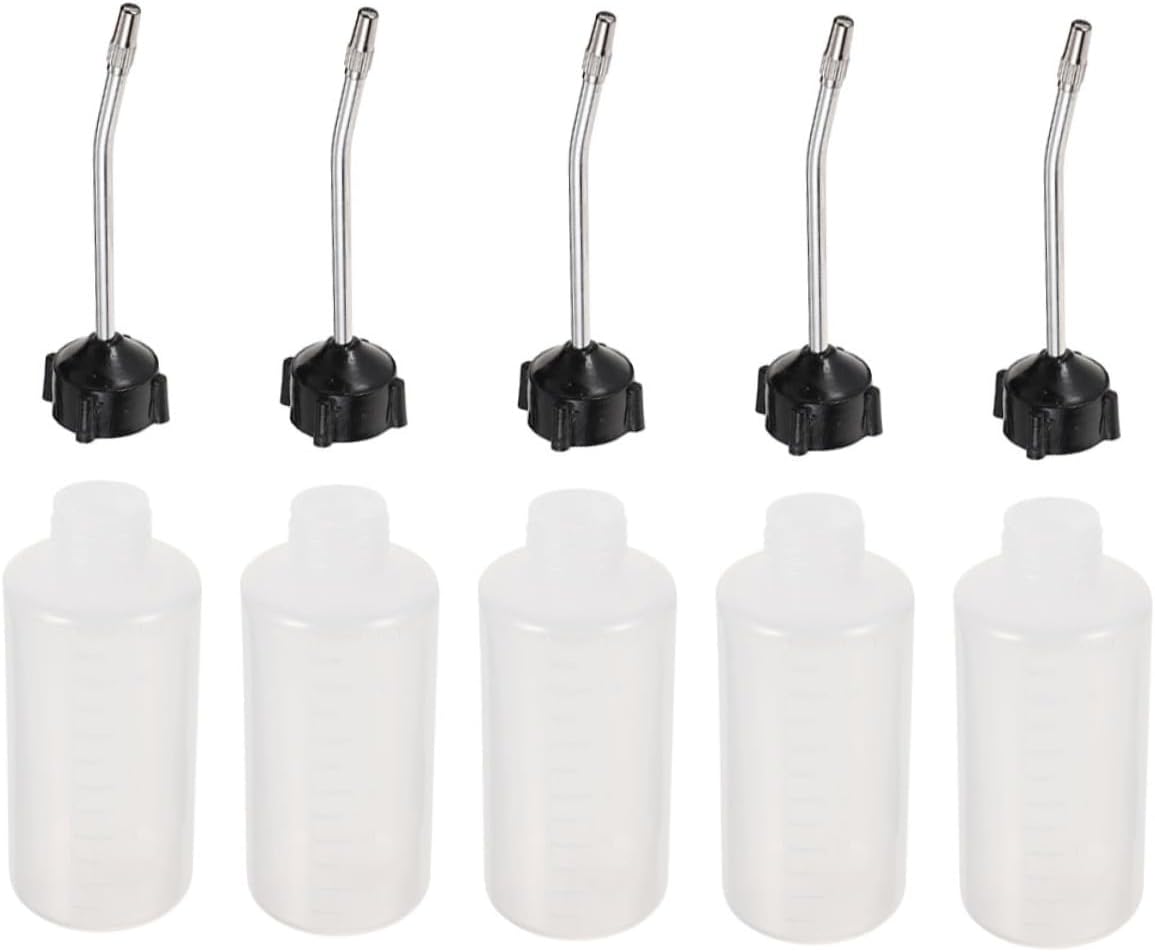 5-Piece Oil Can Dispenser Set with Iron Mouth Replaceable Brush