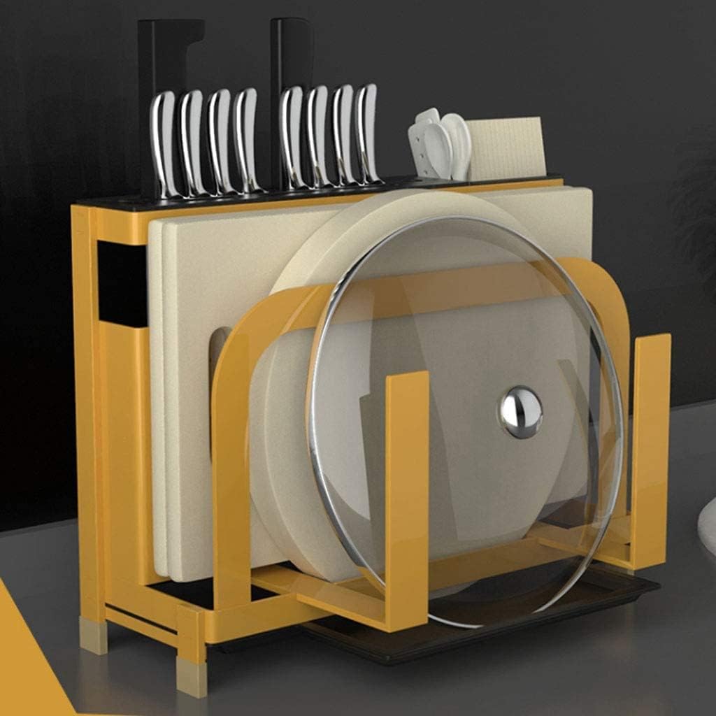 Stainless Steel Kitchen Knife Holder with Tiered Design