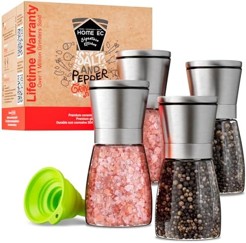 Adjustable Stainless Steel Salt Pepper Mill Set