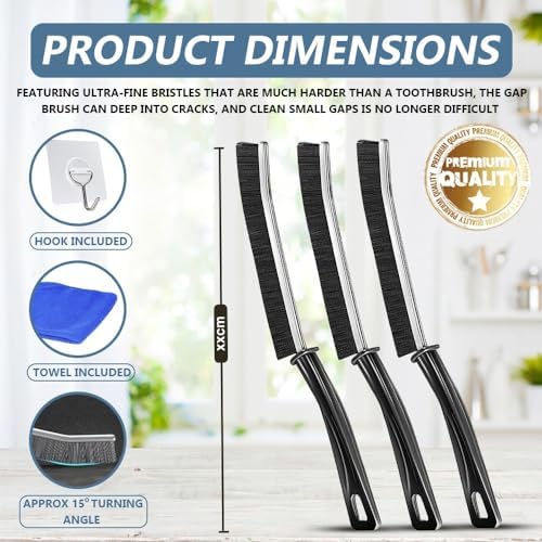 Guardian of the Grout Hard-Bristle Crevice Cleaning Brush Set